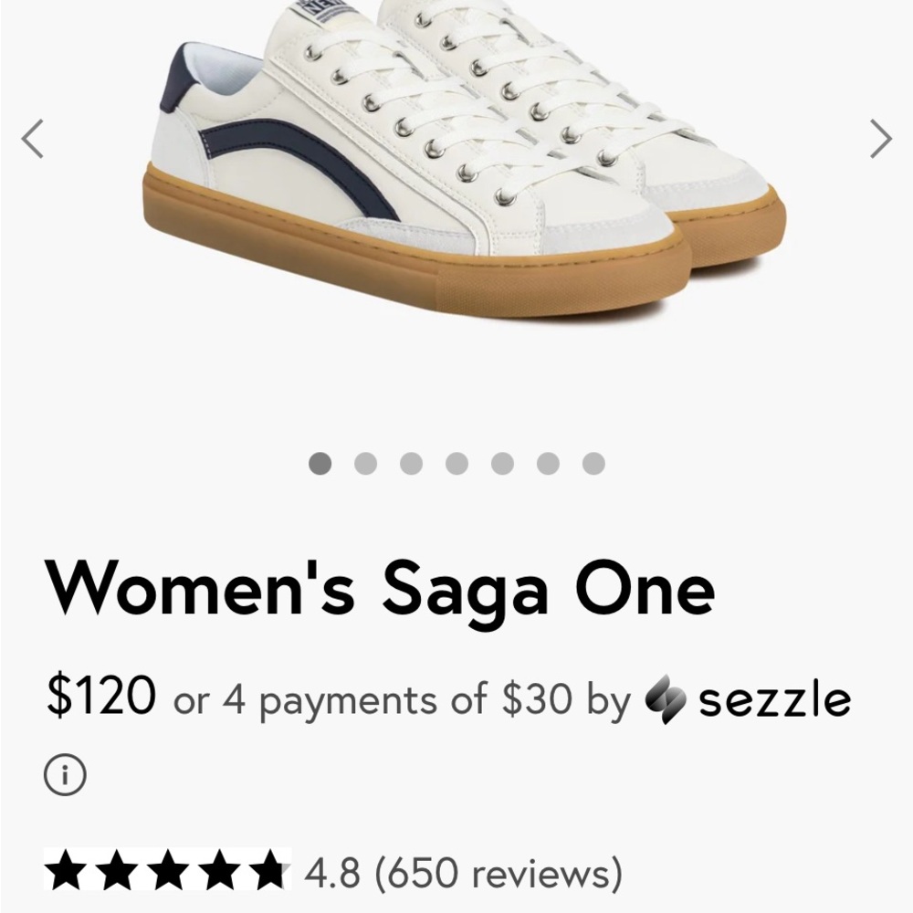 Women's White Sneakers - Picture 8 of 8